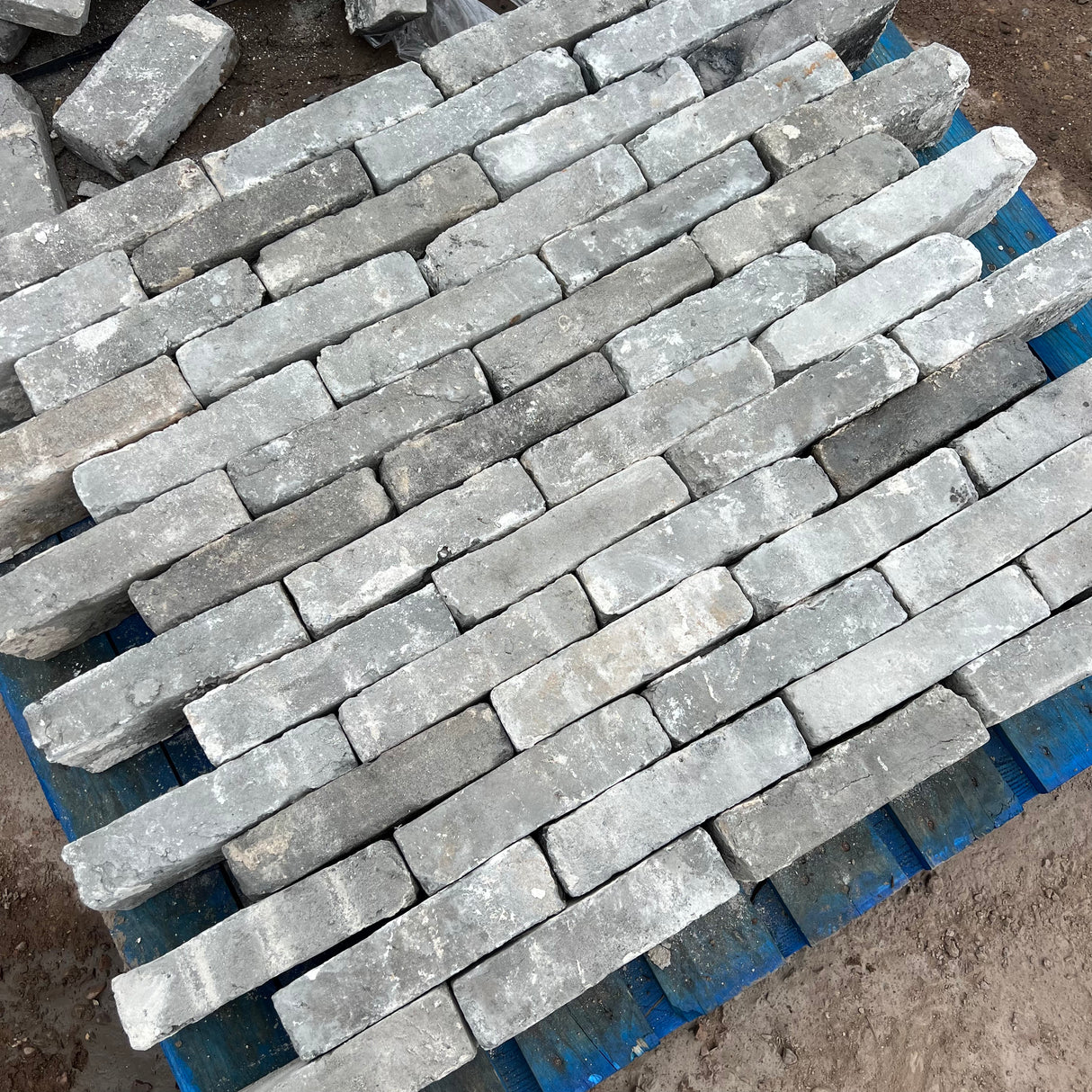 Reclaimed 2 3/8 inch Handmade Grey Brick | Pack of 400 Bricks | Free Delivery - Reclaimed Brick Company