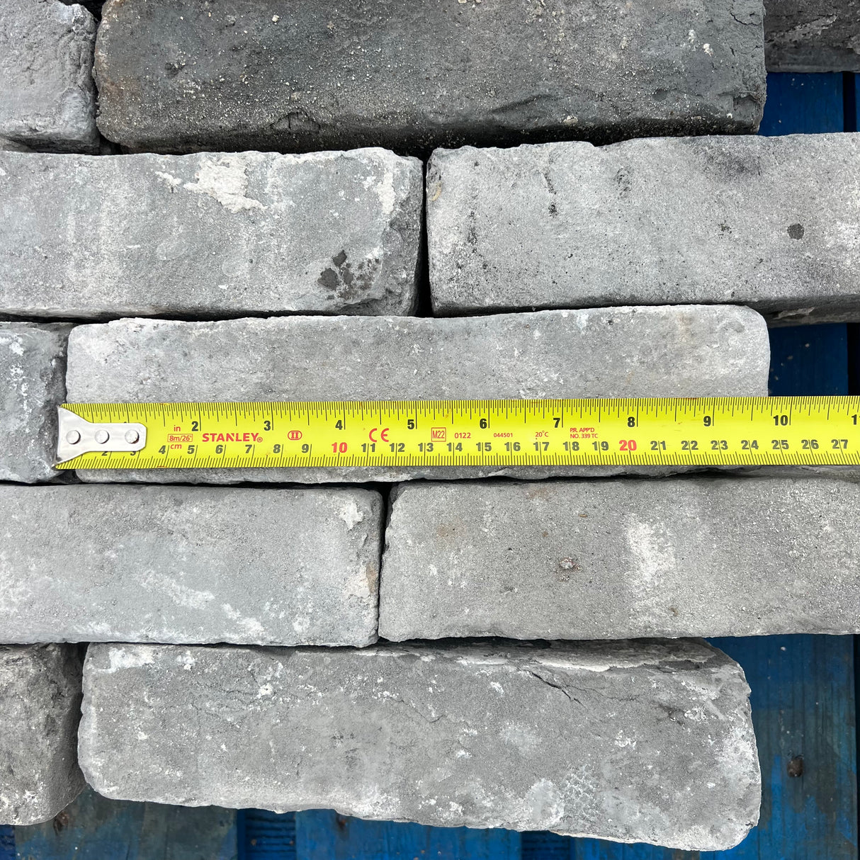 Reclaimed 2 3/8 inch Handmade Grey Brick | Pack of 400 Bricks | Free Delivery - Reclaimed Brick Company