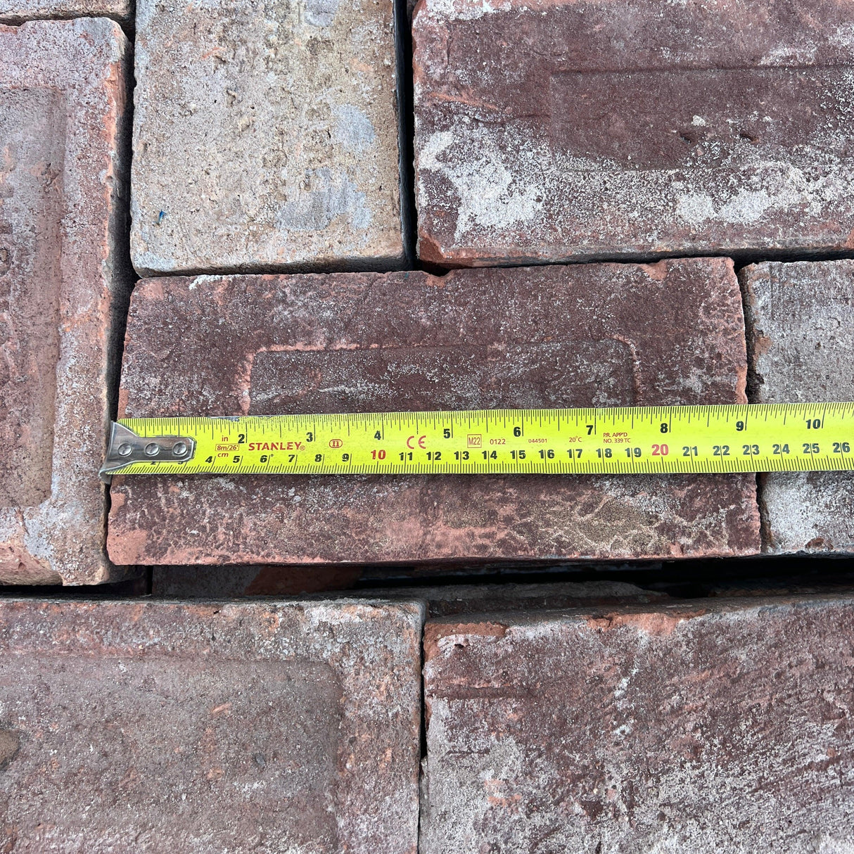 Reclaimed 2 inch Rustic Imperial Bricks - Reclaimed Brick Company