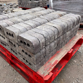 Reclaimed 65mm Staffordshire Blue Double Cant Coping Brick - Reclaimed Brick Company