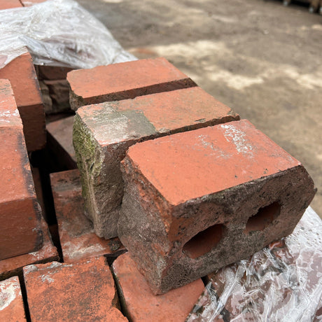 Reclaimed 65mm Red Cant Half Brick - Reclaimed Brick Company