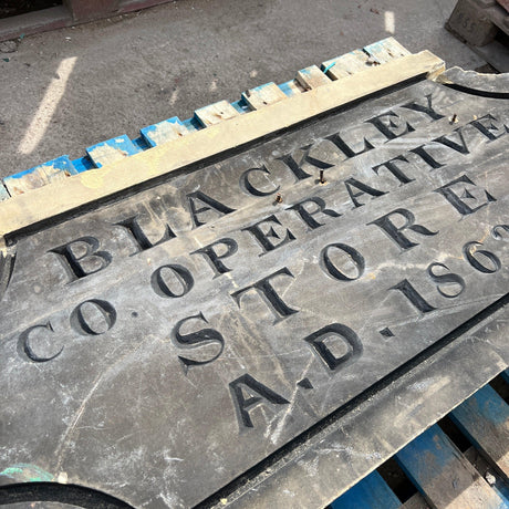 Reclaimed ‘Blackley Co-Operative Store A.D. 1862’ Gregorian Date Stone / Plaque - Reclaimed Brick Company