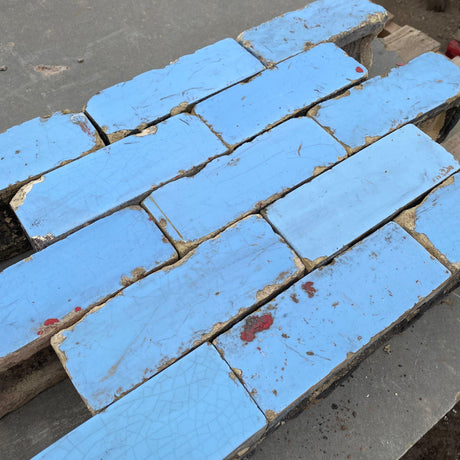 Reclaimed Blue Glazed Tile Brick - Reclaimed Brick Company