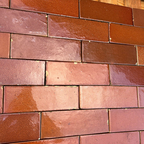 Reclaimed Brown Glazed Brick Slip - Reclaimed Brick Company