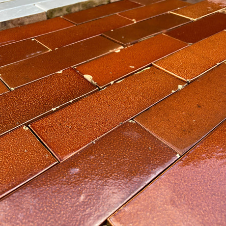 Reclaimed Brown Glazed Brick Slip - Reclaimed Brick Company