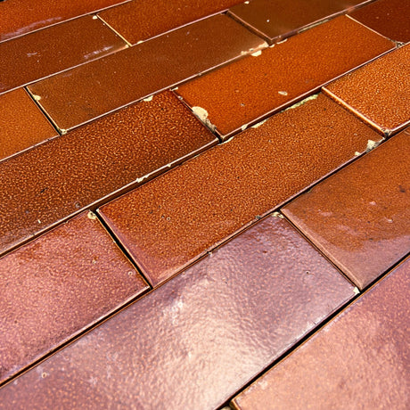 Reclaimed Brown Glazed Brick Slip - Reclaimed Brick Company