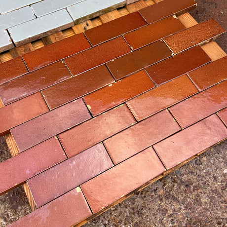 Reclaimed Brown Glazed Brick Slip - Reclaimed Brick Company