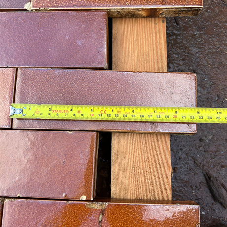 Reclaimed Brown Glazed Brick Slip - Reclaimed Brick Company