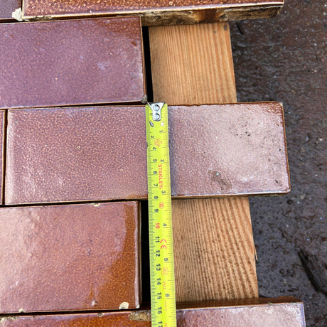 Reclaimed Brown Glazed Brick Slip - Reclaimed Brick Company