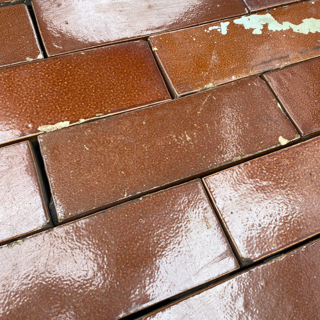 Reclaimed Brown Glazed Tile Brick - Reclaimed Brick Company