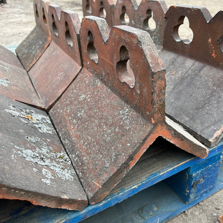 Reclaimed Clover Leaf Red Clay Ridge Tiles - Job Lot - Reclaimed Brick Company