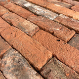 Reclaimed Farmhouse Blend Brick Slips / Tile - Cut From Real Reclaimed Bricks - Reclaimed Brick Company