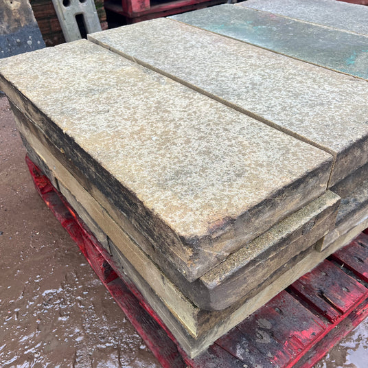 Reclaimed Flat Wall Coping Stones - 300mm x 70mm - Reclaimed Brick Company