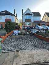 Reclaimed Granite Cobble Driveway and Garden, Surrey - Reclaimed Brick Company