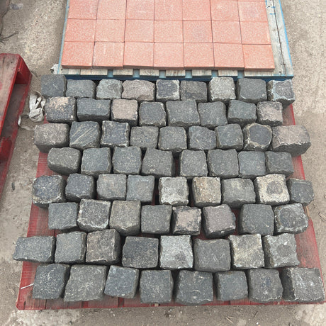 Reclaimed Granite Stone 4” x 4" Cube Cobbles / Setts - Reclaimed Brick Company