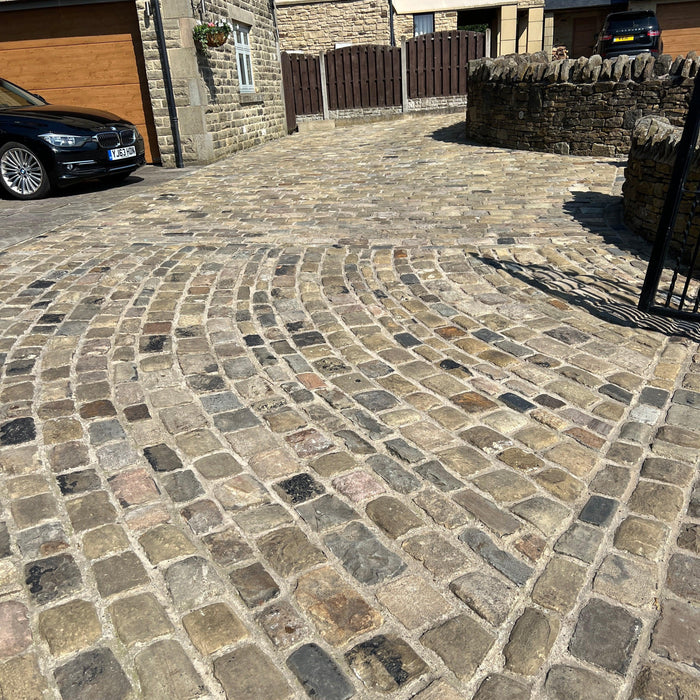 Reclaimed Grit Stone Cobbles - Reclaimed Brick Company