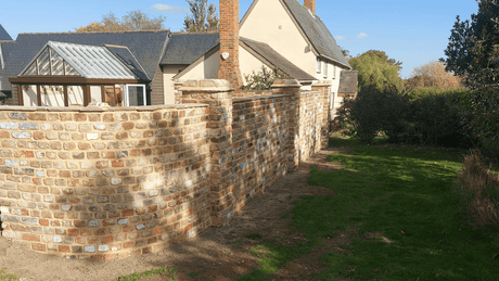 Reclaimed Handmade Bricks Garden Wall, Hertfordshire - Reclaimed Brick Company