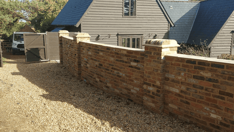 Reclaimed Handmade Bricks Garden Wall, Hertfordshire - Reclaimed Brick Company