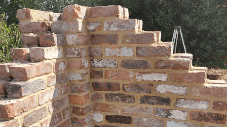 Reclaimed Handmade Bricks Garden Wall, Hertfordshire - Reclaimed Brick Company