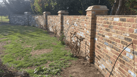 Reclaimed Handmade Bricks Garden Wall, Hertfordshire - Reclaimed Brick Company