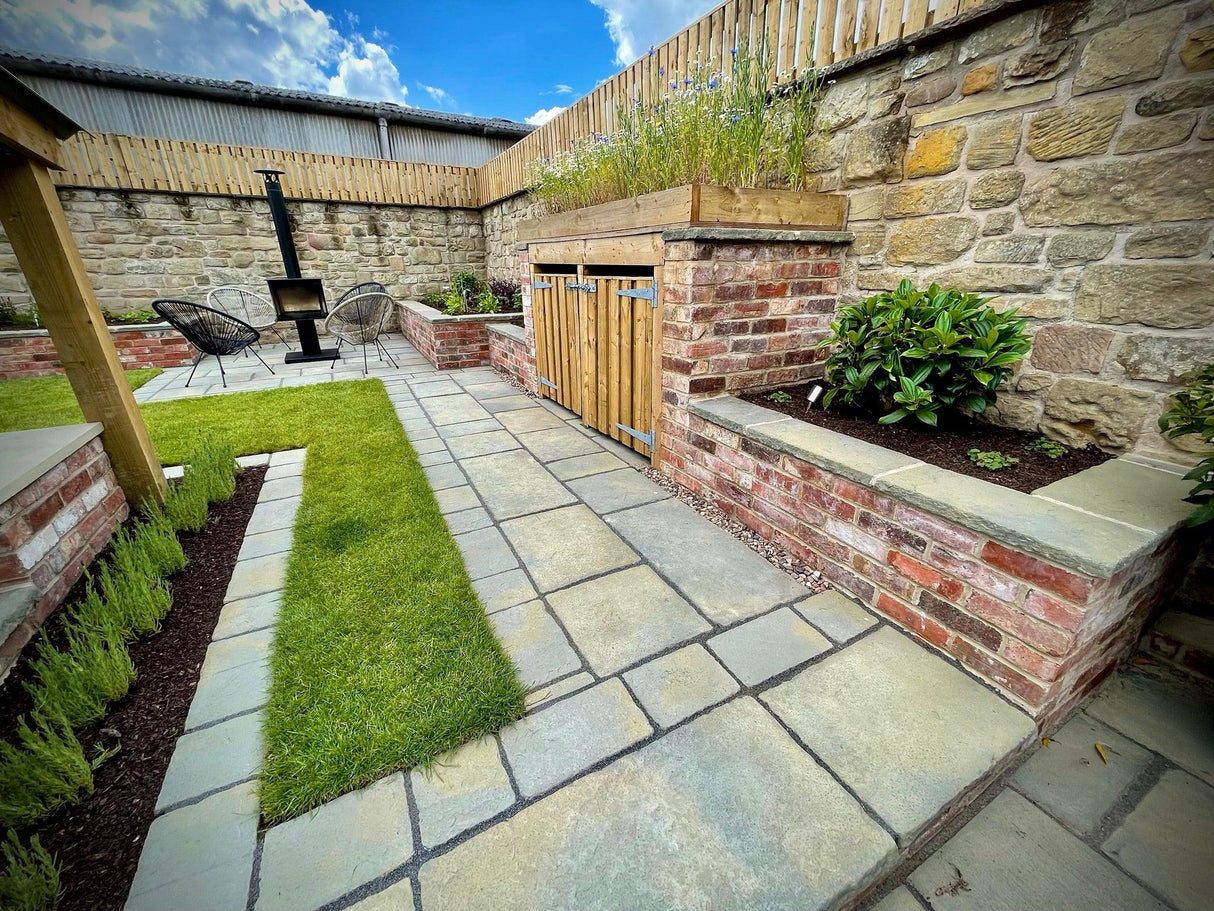 Reclaimed Handmade Farmhouse Bricks Garden Project, West Yorkshire - Reclaimed Brick Company