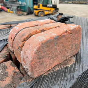 Reclaimed Handmade Single Bullnose Bricks - Reclaimed Brick Company