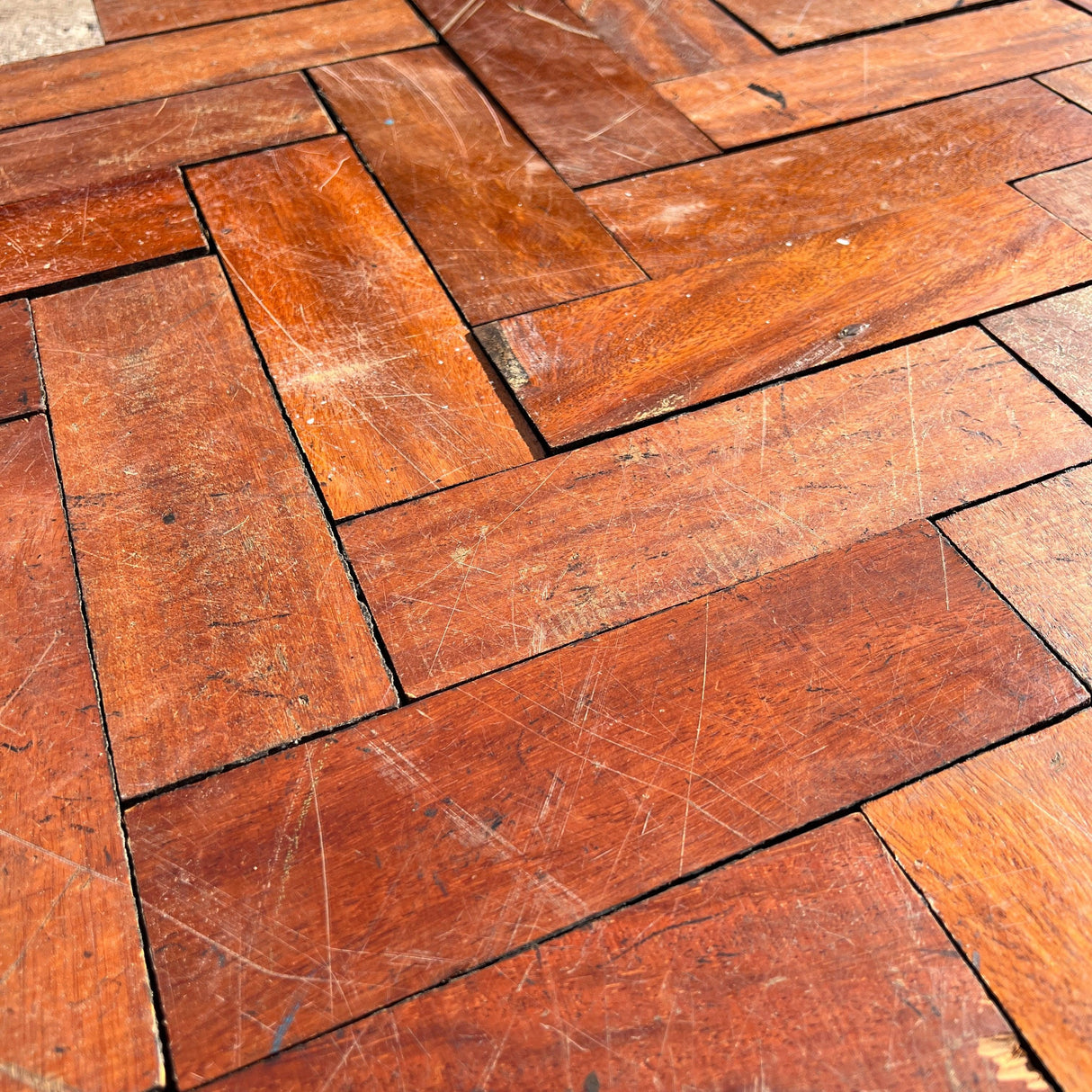 Reclaimed Hardwood Parquet Flooring - (Uncleaned) - Reclaimed Brick Company