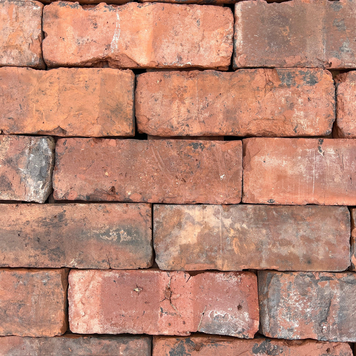 Reclaimed Industrial Blend Brick Slips / Tiles - Cut From Real Reclaimed Bricks - Reclaimed Brick Company