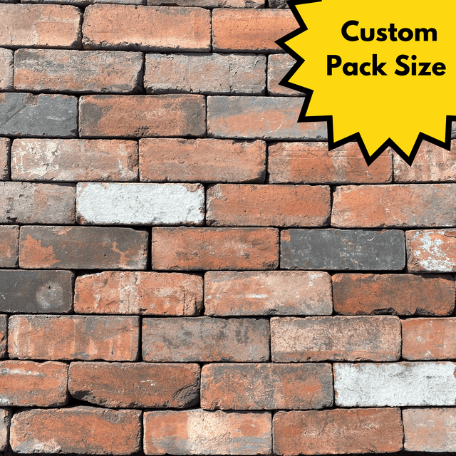 Reclaimed Industrial Blend Imperial Bricks | Custom Pack Size - Reclaimed Brick Company