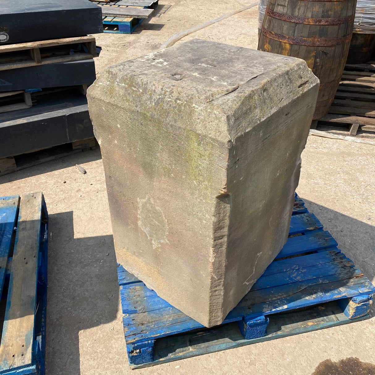 Reclaimed Large Stone Statue Base - Reclaimed Brick Company