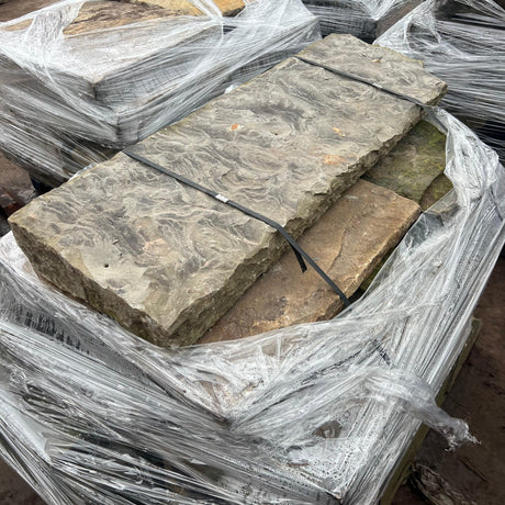 Reclaimed Natural Riven York Stone Flagstone Paving - Per SQM - Reclaimed Brick Company