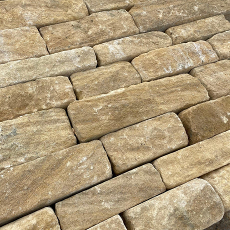 Reclaimed Natural Stone Buff Yorkshire Building Stone - 4” Bed - Bulk Bags - Reclaimed Brick Company