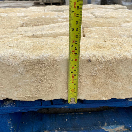 Reclaimed Natural Stone Buff Yorkshire Building Stone - 4” Bed - Bulk Bags - Reclaimed Brick Company