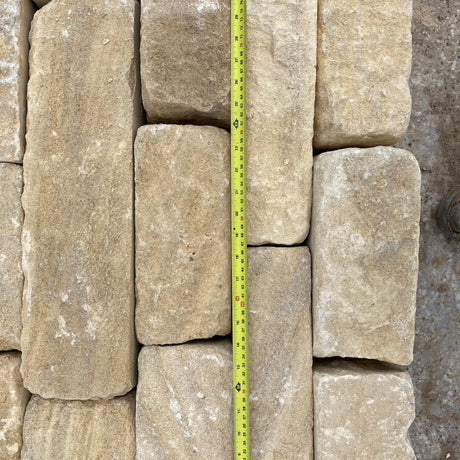 Reclaimed Natural Stone Buff Yorkshire Building Stone - 4” Bed - Bulk Bags - Reclaimed Brick Company