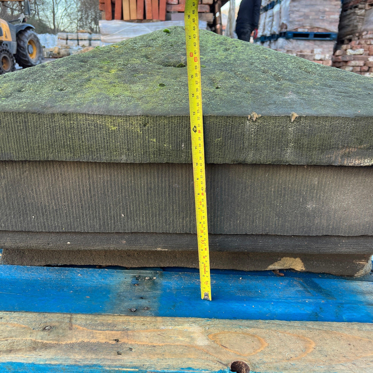 44cm Reclaimed Natural Stone Pillar Cap - Reclaimed Brick Company