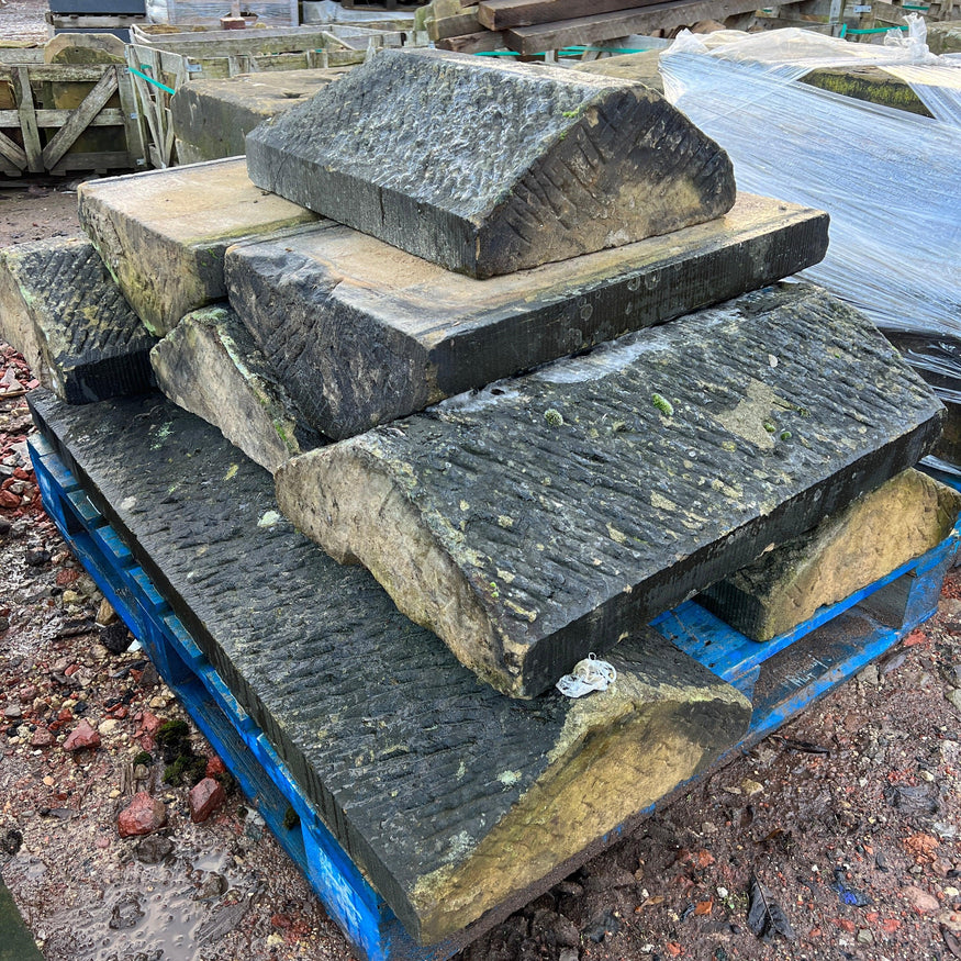Rusticated Coping Stones Stone Wall Copings | Wall Coping Stones | Natural Stone Copings ...