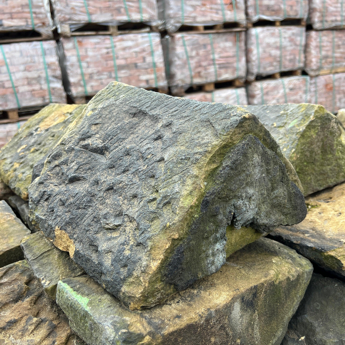 Reclaimed Natural Stone Triangle Wall Coping | Stone Coping – Reclaimed ...