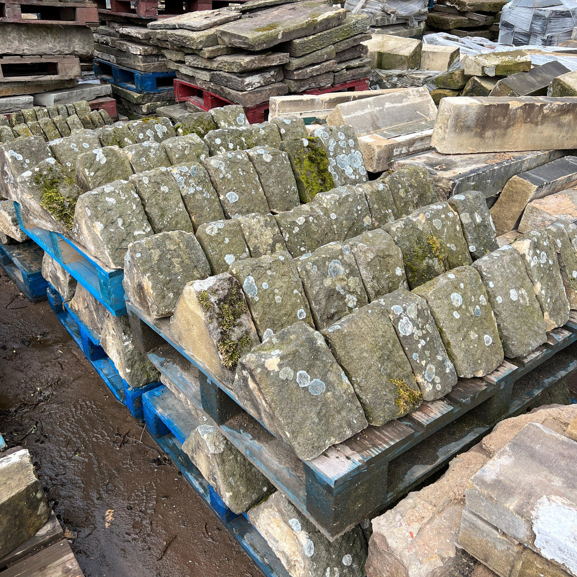 Reclaimed Natural Stone Triangle Wall Coping | Stone Coping – Reclaimed ...