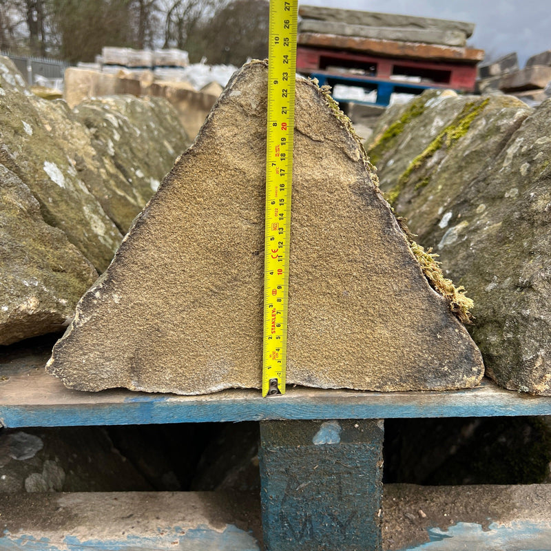 Lapping Stone Triangular Reclaimed Natural Stone Triangle Wall Coping | Stone Coping – Reclaimed ...