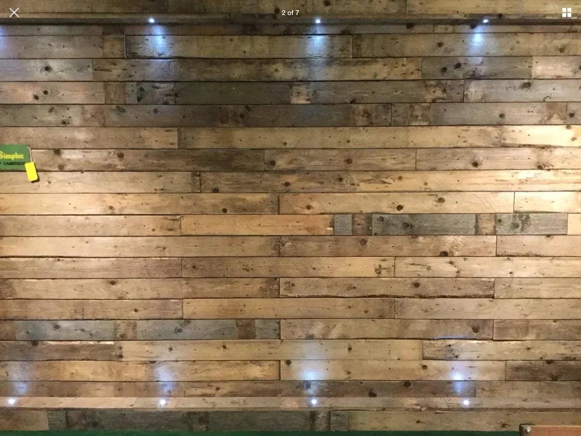 Reclaimed Pallet Wood Wall Cladding - Rustic - Boards / Planks - Ready to Fit - Reclaimed Brick Company