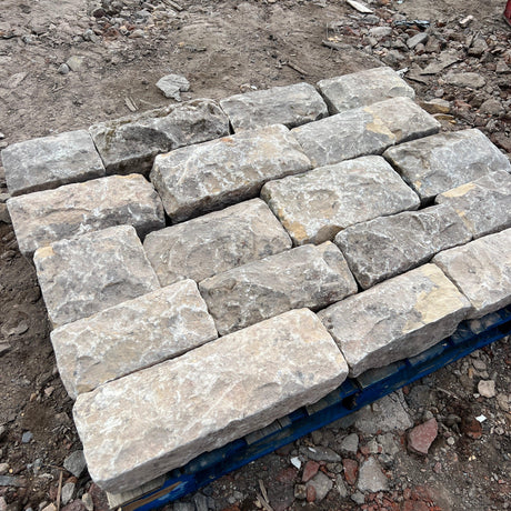 Reclaimed Pitched Face Building Stone - Backed Off - Reclaimed Brick Company