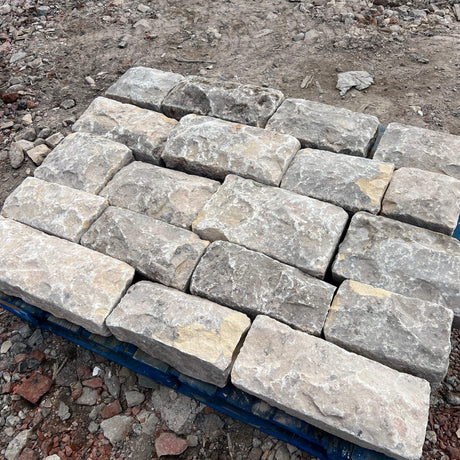 Reclaimed Pitched Face Building Stone - Backed Off - Reclaimed Brick Company