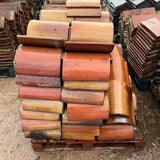 Reclaimed Red Half Round Ridge Tile - Job Lot of 120 - Reclaimed Brick Company