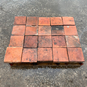 Reclaimed Red Quarry Tiles - 9” x 9” (Job Lot) - Reclaimed Brick Company