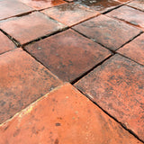 Reclaimed Red Quarry Tiles - 9” x 9” - Reclaimed Brick Company