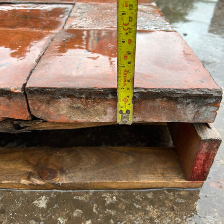 Reclaimed Red Quarry Tiles - 9” x 9” (Job Lot) - Reclaimed Brick Company