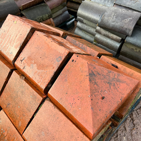 Reclaimed Red Saddleback Triangle Terracotta Wall Coping - 16” x 8” - Job Lot Of 8 Linear Meters - Reclaimed Brick Company