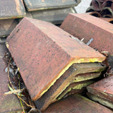 Reclaimed Red Terracotta Triangle Ridge Tile - Job Lot of 120 - Reclaimed Brick Company