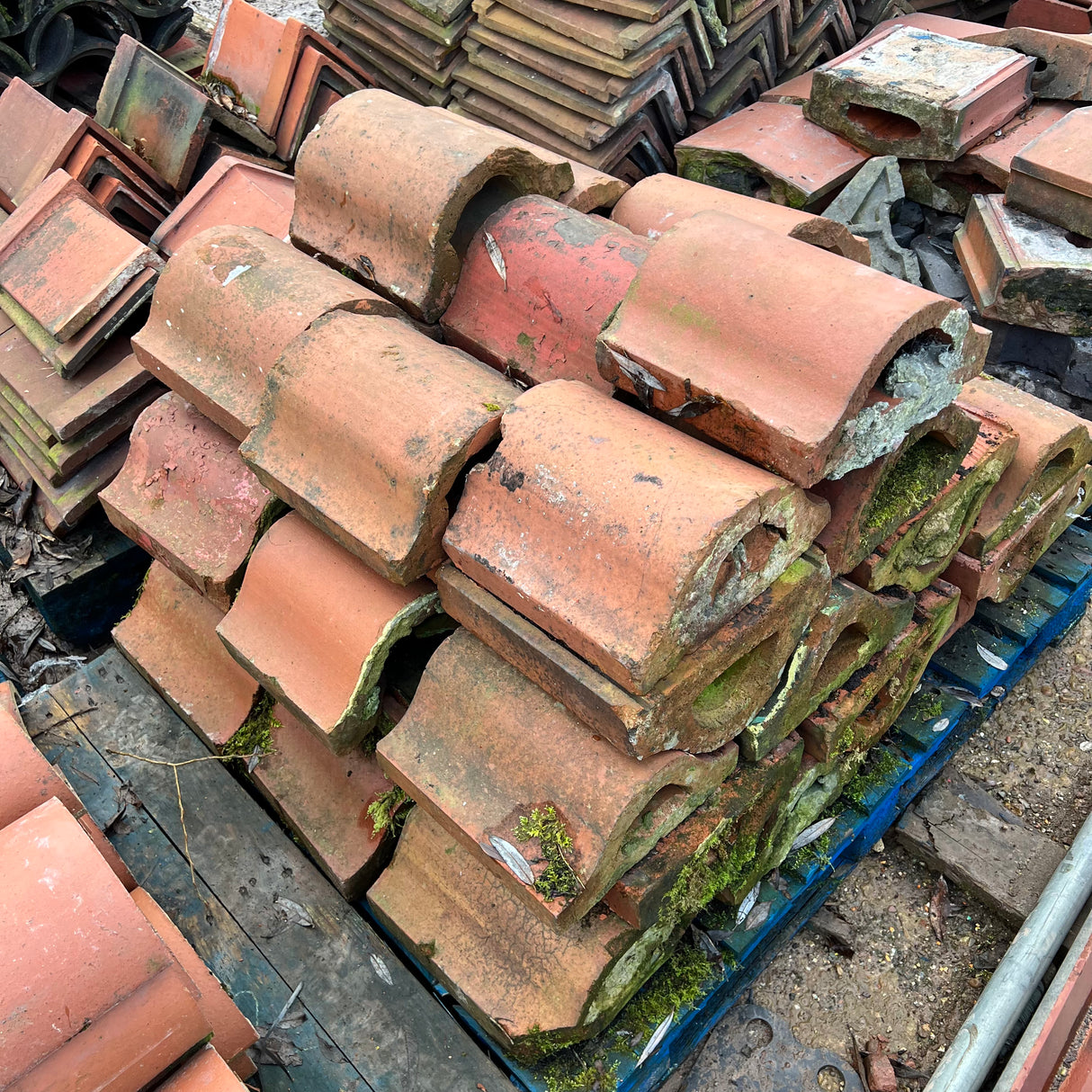 Reclaimed Red Terracotta Wall Coping - 12” x 5.5” - Job Lot 13 Metres - Reclaimed Brick Company