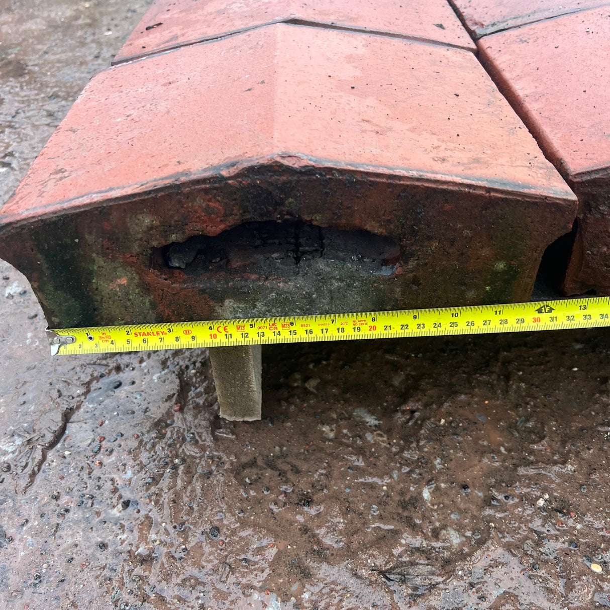 Reclaimed Red Terracotta Wall Coping - 12” x 5” - Job Lot 3.5 Metres - Reclaimed Brick Company